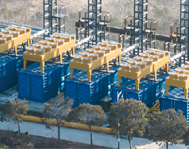 河南平顶山瓦斯发电项目（5台1200KW发电机）